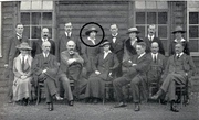 Photo of management committee featuring Agnes Borthwick.